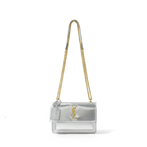 حقيبة سان لوران لون فضي للمناسبات
