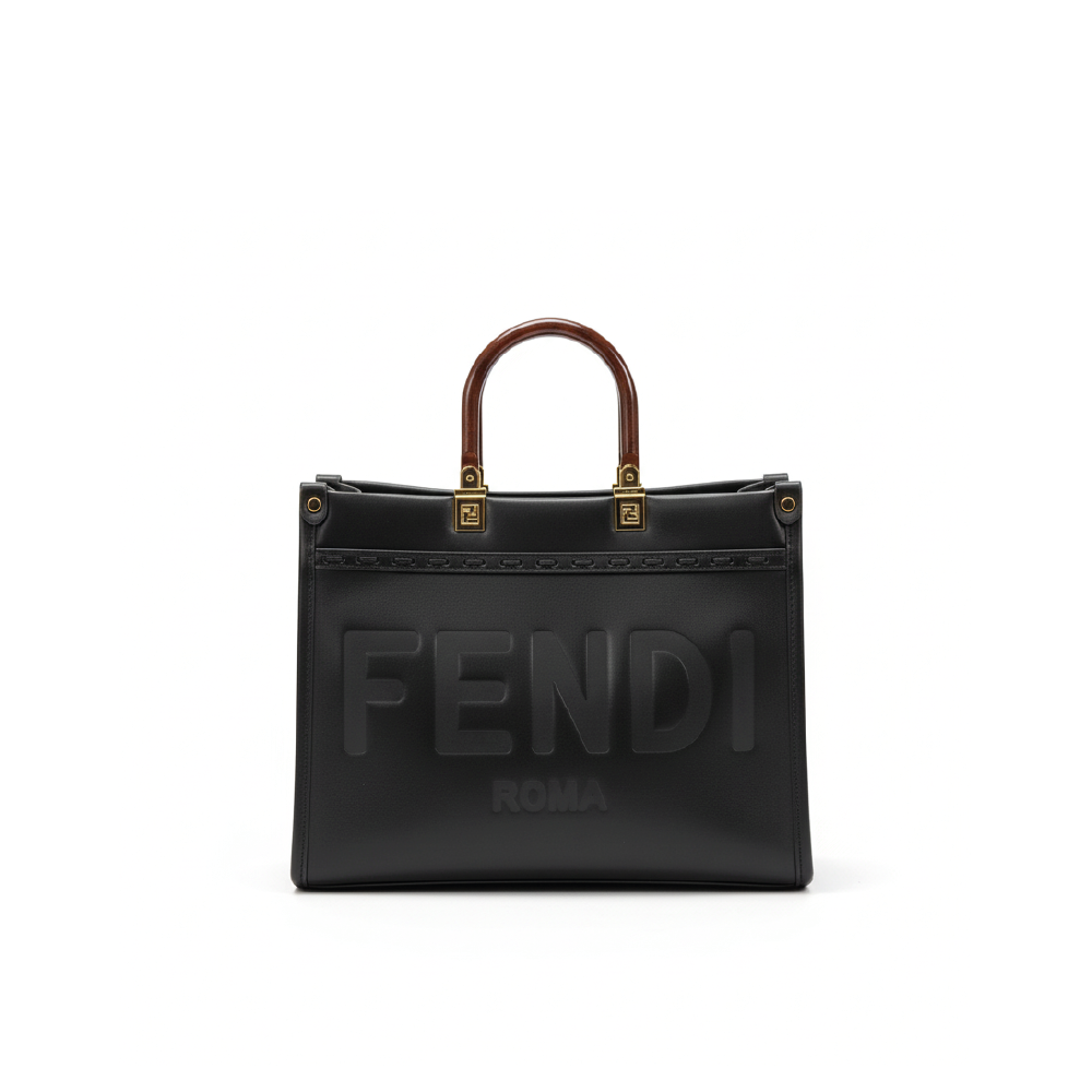 حقيبة فندي حجم كبير لون اسود