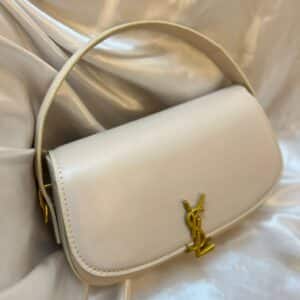 حقيبة  سان لوران حجم وسط لون بيج