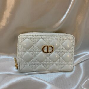 محفظة كرستن ديور لون ابيض حجم صغير