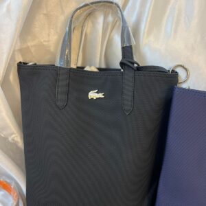 حقيبة لاكوست  لون اسود دبل فيس