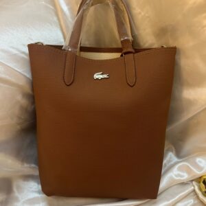 حقيبة لاكوست  لون بني دبل فيس