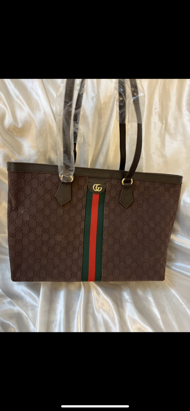 حقيبة جوتشي لون بني حجم كبير